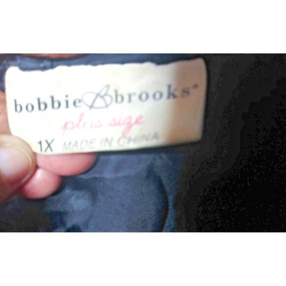 Bobbie Brooks Ladies Black Puffer Vest Quilted Womens 1X full zip high neck EUC - Picture 3 of 7